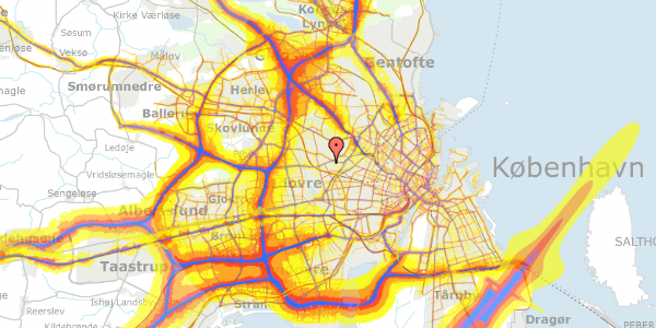 Trafikstøjkort på Høgholtvej 16, 1. th, 2720 Vanløse