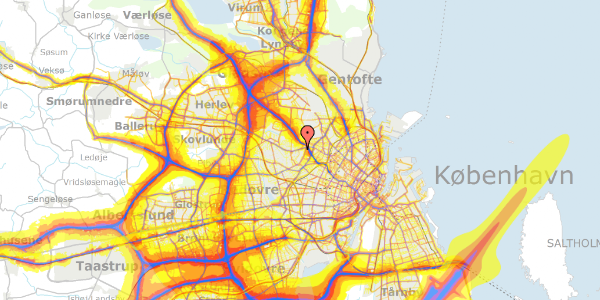 Trafikstøjkort på Højenhald 4, st. th, 2700 Brønshøj