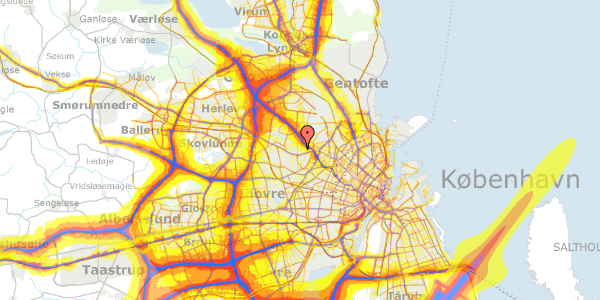 Trafikstøjkort på Højlandsvangen 66, 2700 Brønshøj