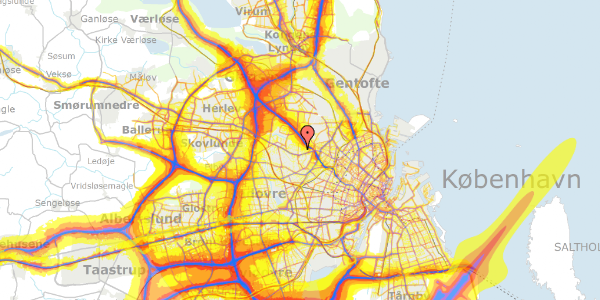 Trafikstøjkort på Højlandsvangen 76, 2700 Brønshøj