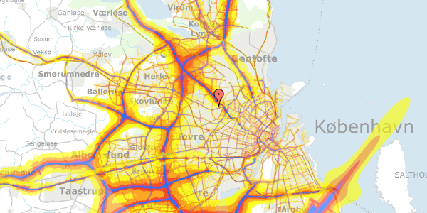 Trafikstøjkort på Højlandsvangen 77, 2700 Brønshøj