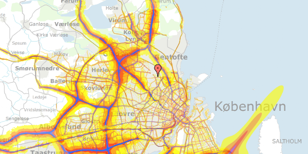 Trafikstøjkort på Højmosevej 8, 1. , 2400 København NV