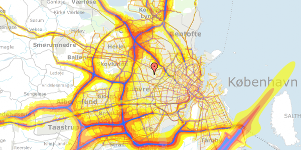 Trafikstøjkort på Højstrupvej 71, 2700 Brønshøj