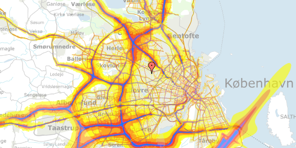 Trafikstøjkort på Højstrupvej 88, 2700 Brønshøj