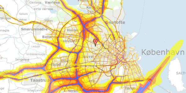 Trafikstøjkort på Højstrupvej 99, 2700 Brønshøj