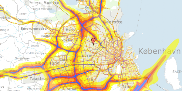 Trafikstøjkort på Højstrupvej 101, 2700 Brønshøj