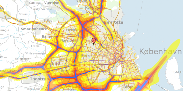 Trafikstøjkort på Højstrupvej 109, 1. , 2700 Brønshøj