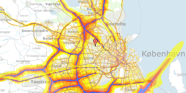 Trafikstøjkort på Højstrupvej 112, 2700 Brønshøj