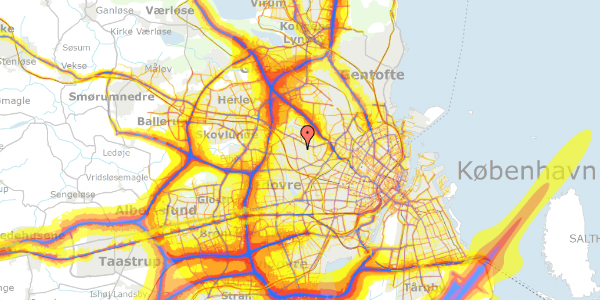 Trafikstøjkort på Højstrupvej 119, 2700 Brønshøj