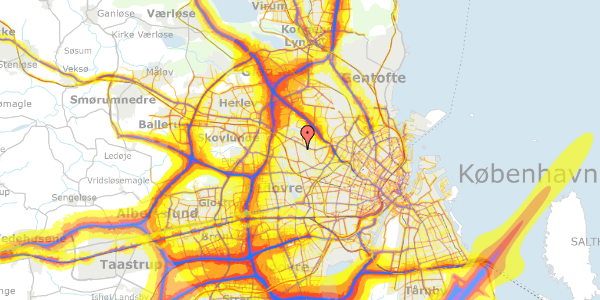 Trafikstøjkort på Højstrupvej 141, 2700 Brønshøj