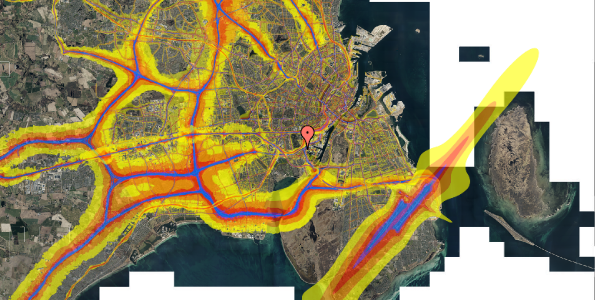 Trafikstøjkort på Hørdumsgade 29, 2. tv, 2450 København SV