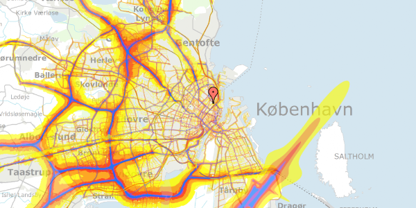 Trafikstøjkort på Høyensgade 31, 2100 København Ø