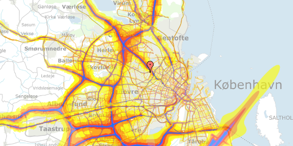 Trafikstøjkort på Håbets Allé 4A, st. th, 2700 Brønshøj