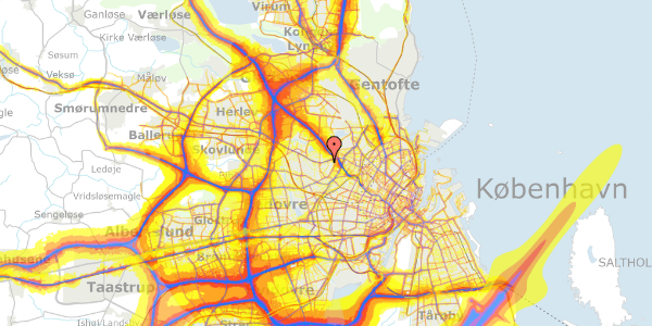 Trafikstøjkort på Håbets Allé 6, 3. th, 2700 Brønshøj