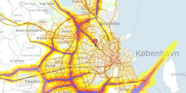 Trafikstøjkort på Håbets Allé 20, 2700 Brønshøj