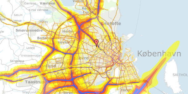 Trafikstøjkort på Håbets Allé 26B, 1. , 2700 Brønshøj