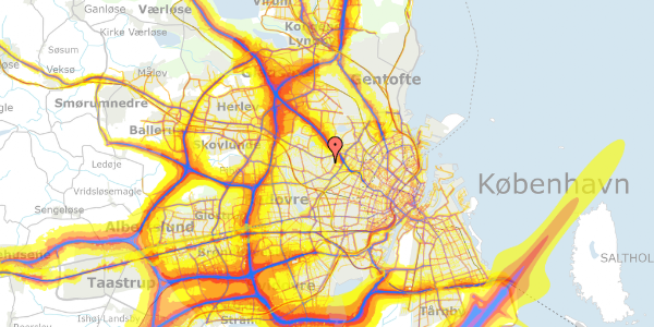 Trafikstøjkort på Håbets Allé 42, 2700 Brønshøj