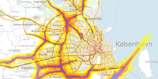 Trafikstøjkort på Håbets Allé 54, 2700 Brønshøj