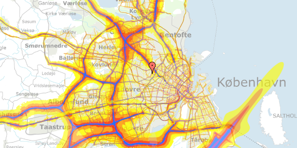 Trafikstøjkort på Håbets Allé 65, 2700 Brønshøj