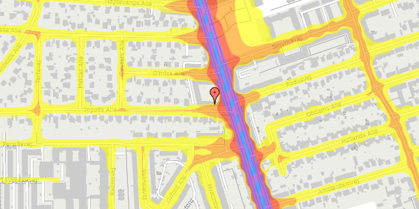 Trafikstøjkort på Ingolfs Allé 4, st. th, 2300 København S