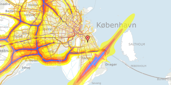 Trafikstøjkort på Ingolfs Allé 59, 2300 København S