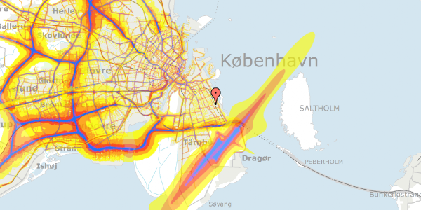 Trafikstøjkort på Iranvej 12B, 2300 København S