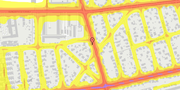 Trafikstøjkort på Irlandsvej 74, st. , 2300 København S