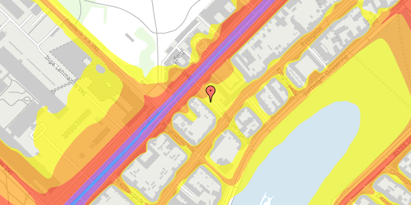 Trafikstøjkort på Irmingersgade 13, st. th, 2100 København Ø