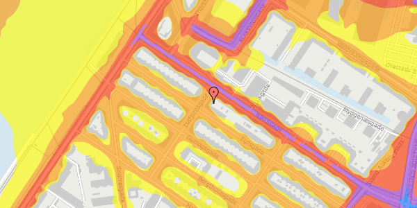 Trafikstøjkort på Isafjordsgade 3, 5. th, 2300 København S