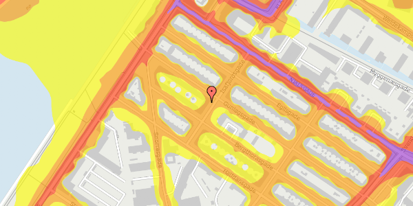 Trafikstøjkort på Isafjordsgade 10, 4. th, 2300 København S