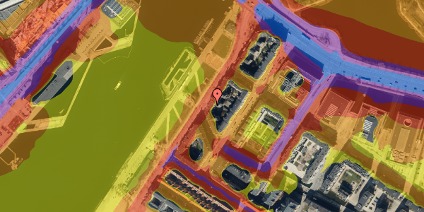 Trafikstøjkort på Islands Brygge 13, 4. th, 2300 København S