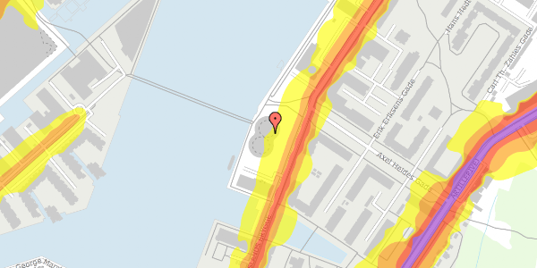 Trafikstøjkort på Islands Brygge 32A, 1. 101, 2300 København S