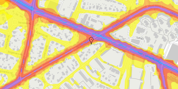 Trafikstøjkort på Islevhusvej 5, 1. , 2700 Brønshøj