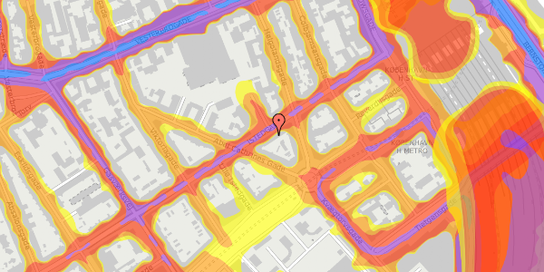 Trafikstøjkort på Istedgade 13, 1. th, 1650 København V