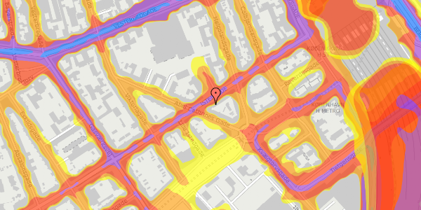 Trafikstøjkort på Istedgade 15, kl. th, 1650 København V