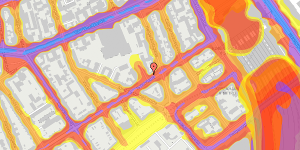 Trafikstøjkort på Istedgade 18, kl. , 1650 København V