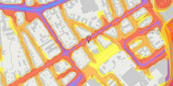 Trafikstøjkort på Istedgade 23, st. tv, 1650 København V