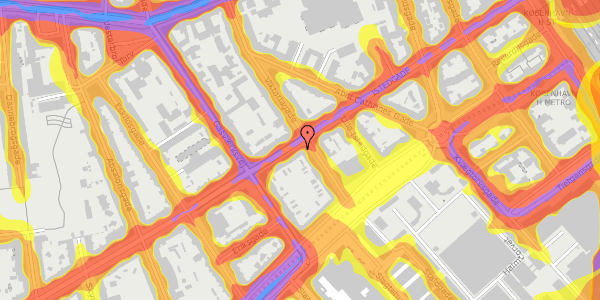 Trafikstøjkort på Istedgade 25, 1. th, 1650 København V