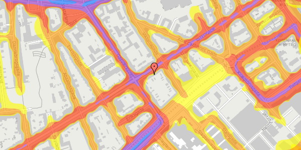 Trafikstøjkort på Istedgade 29, 1650 København V