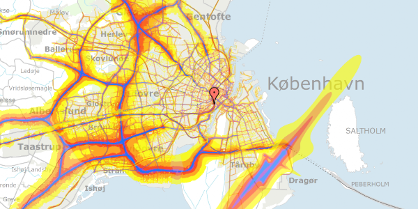 Trafikstøjkort på Istedgade 29A, 2. th, 1650 København V