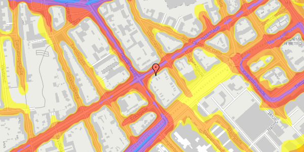 Trafikstøjkort på Istedgade 29B, 1. th, 1650 København V