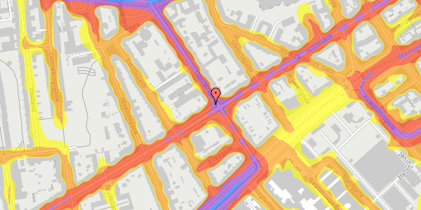 Trafikstøjkort på Istedgade 40A, 1650 København V