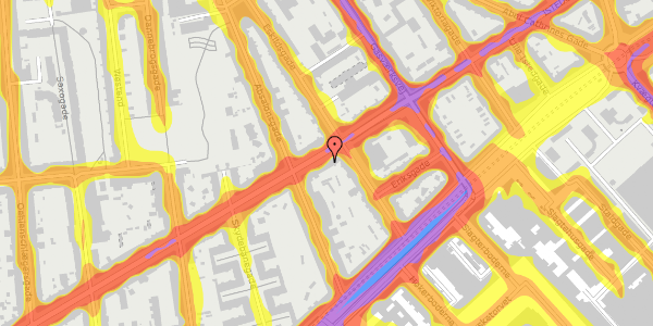 Trafikstøjkort på Istedgade 43A, 1650 København V