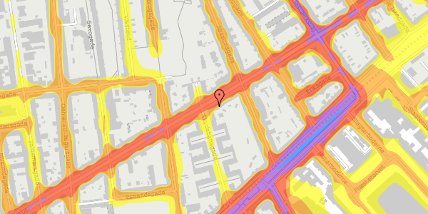 Trafikstøjkort på Istedgade 55, 1. th, 1650 København V