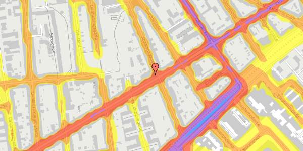 Trafikstøjkort på Istedgade 60, 1. mf, 1650 København V