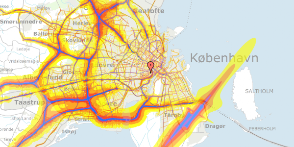 Trafikstøjkort på Istedgade 76, 1. , 1650 København V