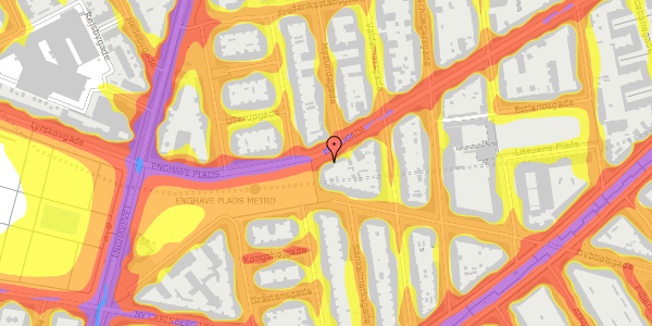 Trafikstøjkort på Istedgade 121, 1. th, 1650 København V