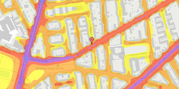 Trafikstøjkort på Istedgade 134, st. , 1650 København V