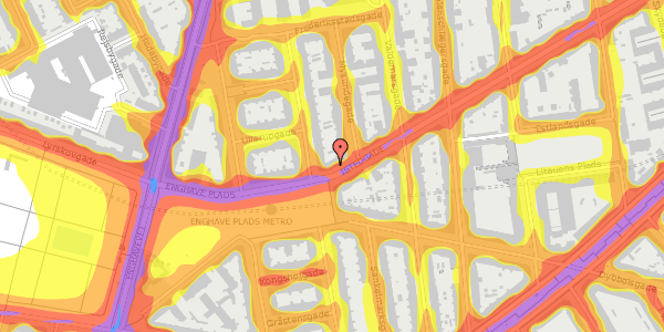 Trafikstøjkort på Istedgade 142, 1. th, 1650 København V