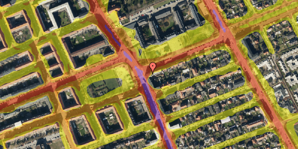 Trafikstøjkort på Italiensvej 2, 3. th, 2300 København S